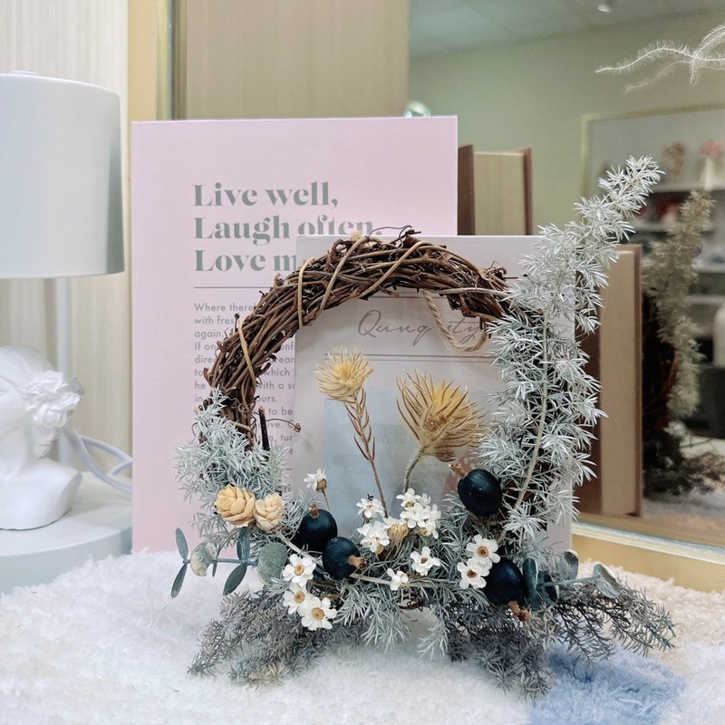 森林自然系 圣诞花圈D款 /现货 - 干燥花/捧花 - 植物．花 