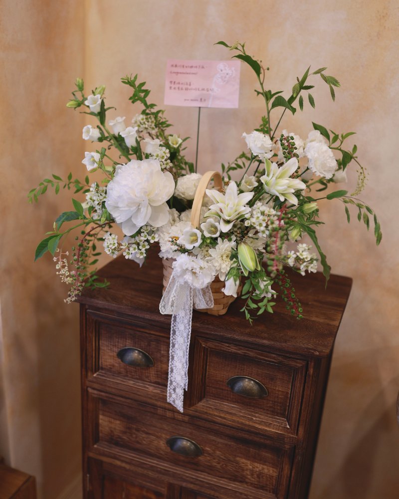 定制鲜花祝贺花礼 花蓝 桌花 开幕盆花 - 干燥花/捧花 - 植物．花 