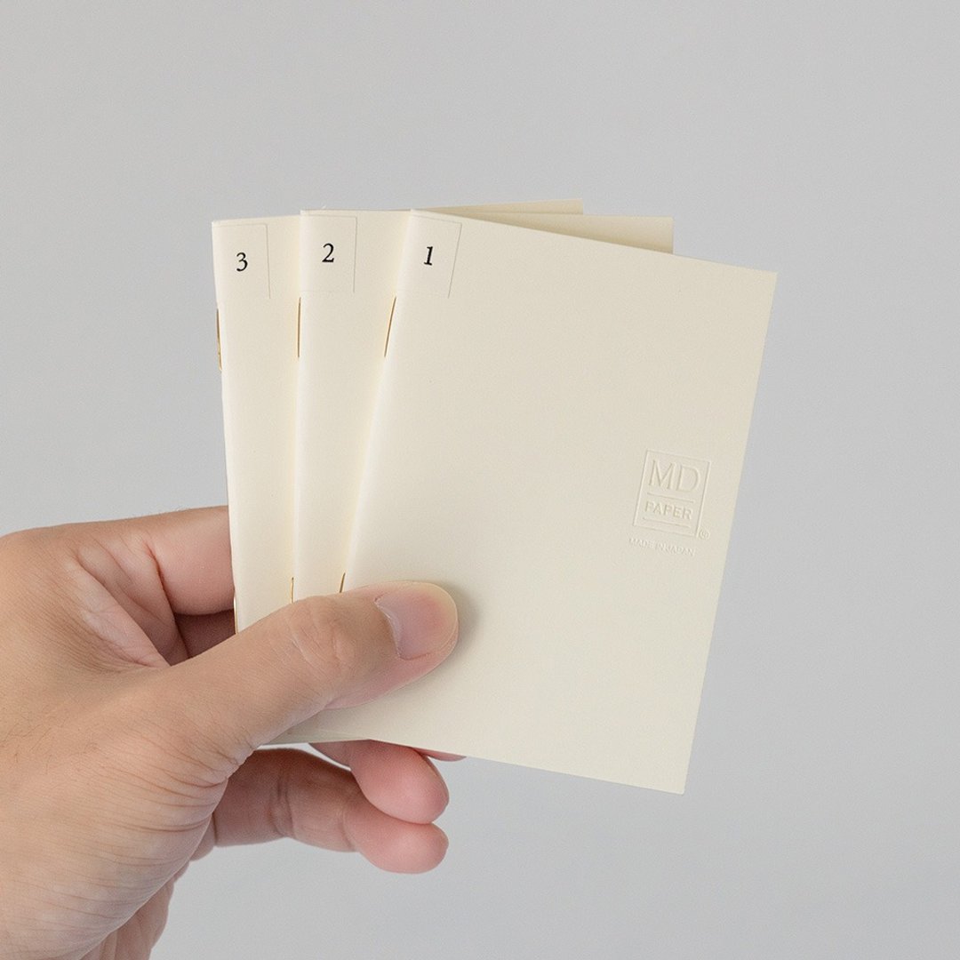 MIDORI MD Notebook 轻量版 A7 方格 3册组 - 笔记本/手帐 - 纸 白色