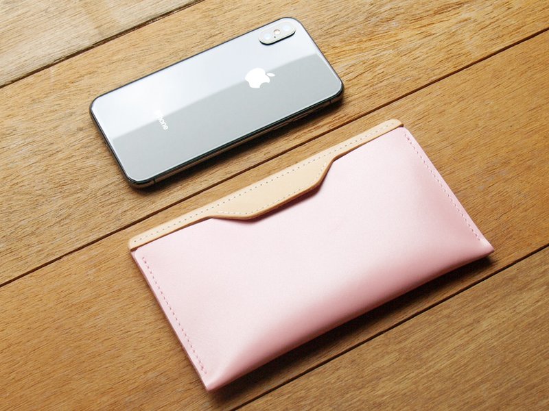 【 iPhone 16e 定制刻字 】 真皮手机套 - 手机壳/手机套 - 真皮 粉红色