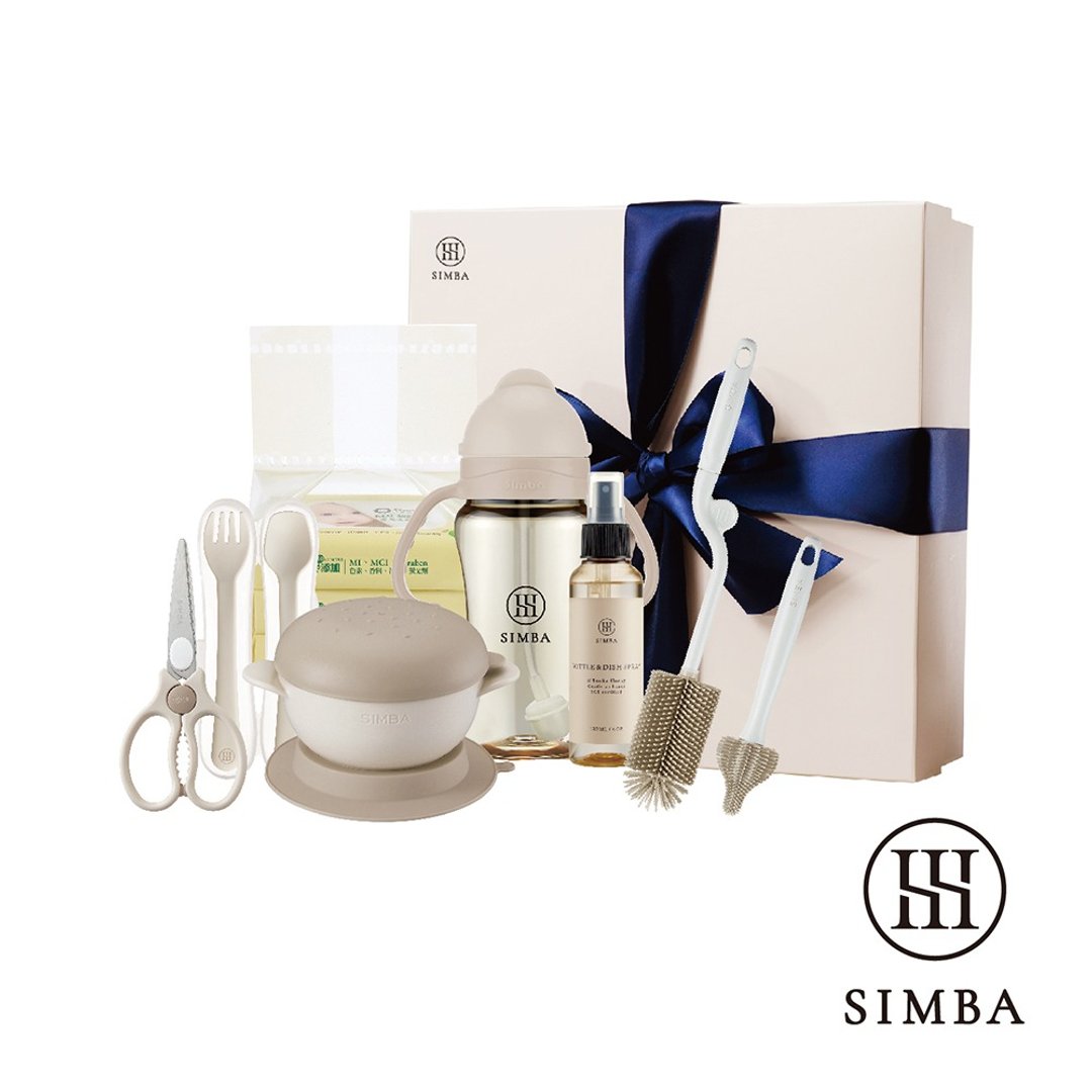 【Simba小狮王辛巴】美味时光餐具礼盒/弥月礼盒 - 满月礼盒 - 其他材质 卡其色