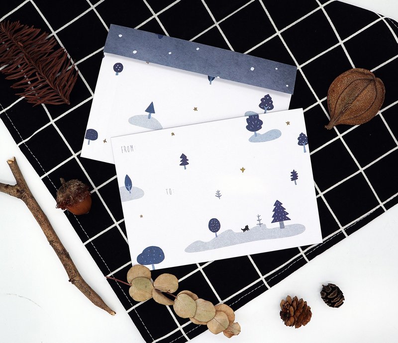 冬日森林-信封6入 - 信封/信纸 - 纸 蓝色