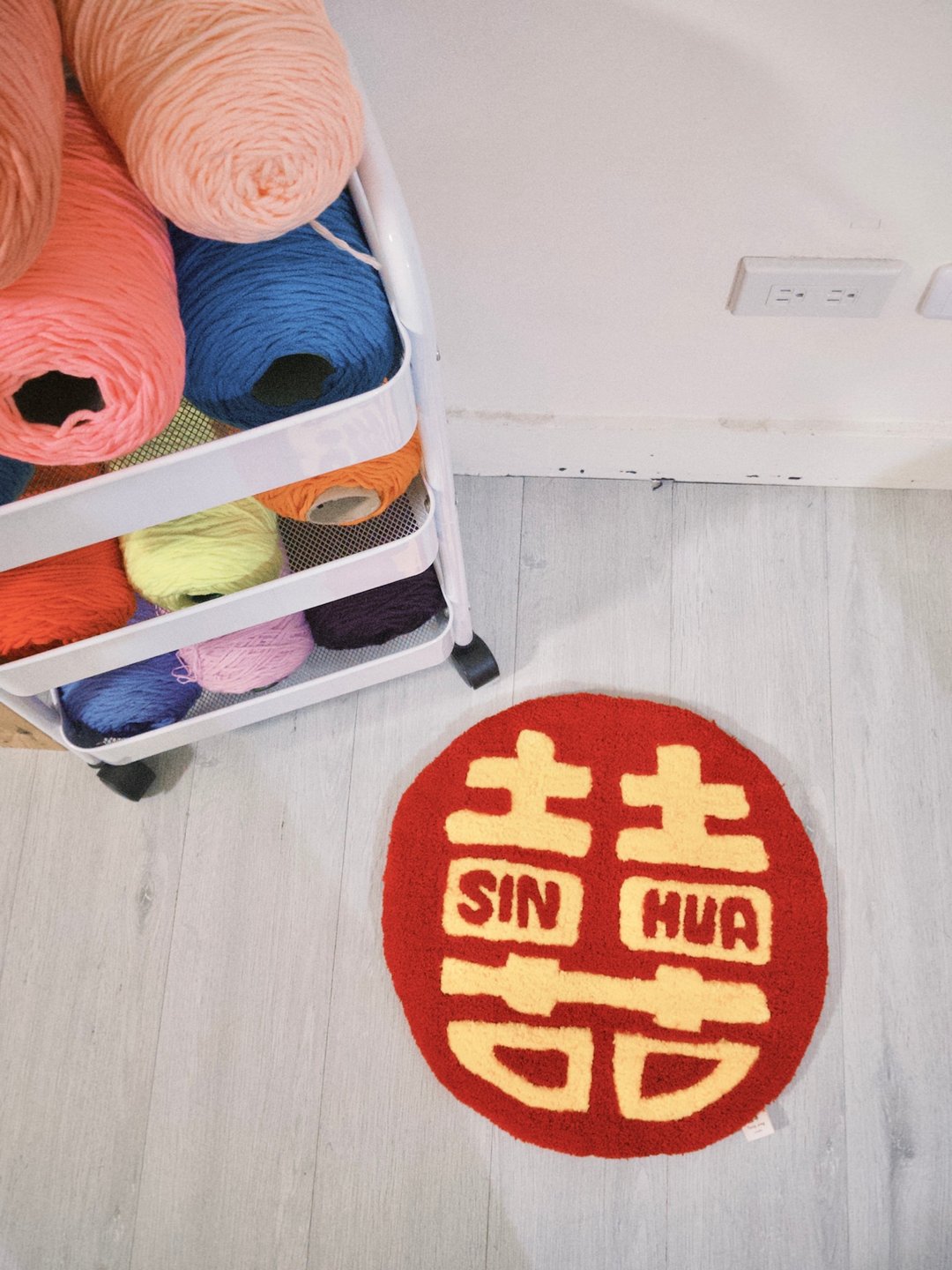 台南可水洗手作簇绒一般地毯课程 - 编织/羊毛毡/布艺 - 棉 