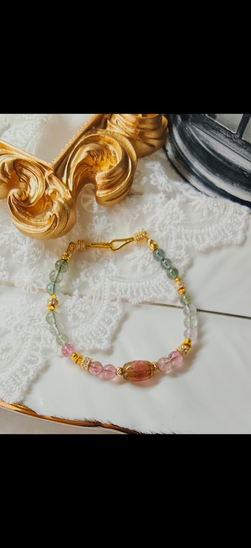 安然有光-精品阿富汗、精品西瓜碧 - 手链/手环 - 半宝石 