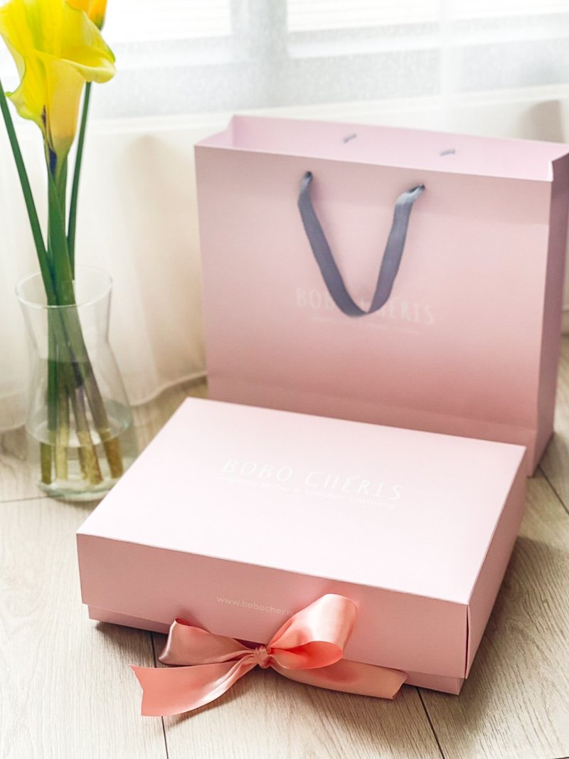 礼盒包装加购 Gift Box Add-on - 满月礼盒 - 纸 粉红色
