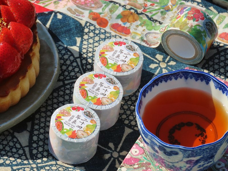 24节气烫金纸胶带 - 纸胶带 - 纸 红色