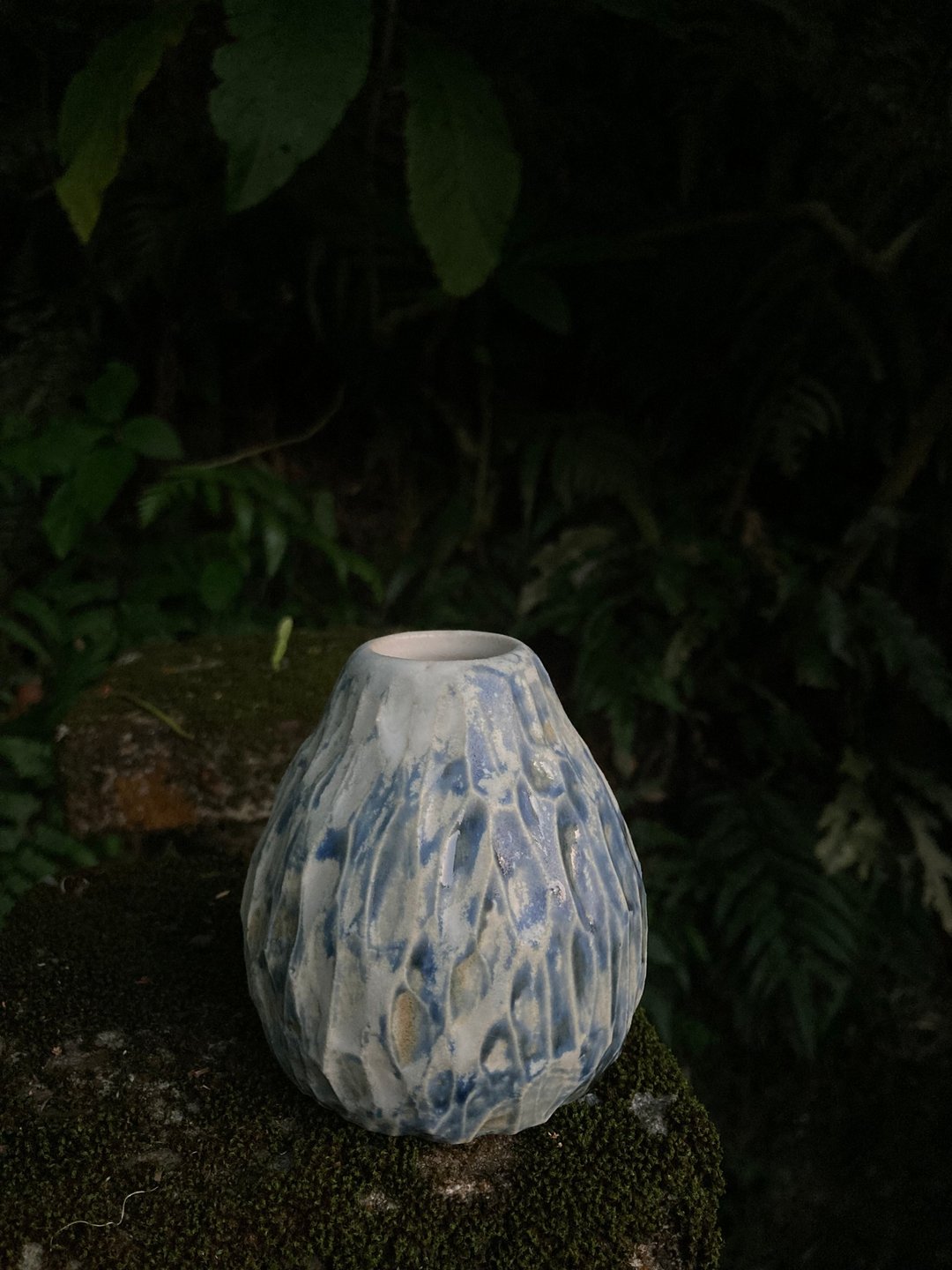 蓝釉小花瓶 II - 花瓶/陶器 - 陶 