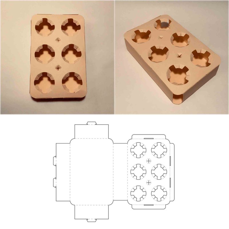 6 pack holder, 6 pack carrier, 6 pack box, six pack holder, six pack carrier - 图文模板设计 - 其他材质 