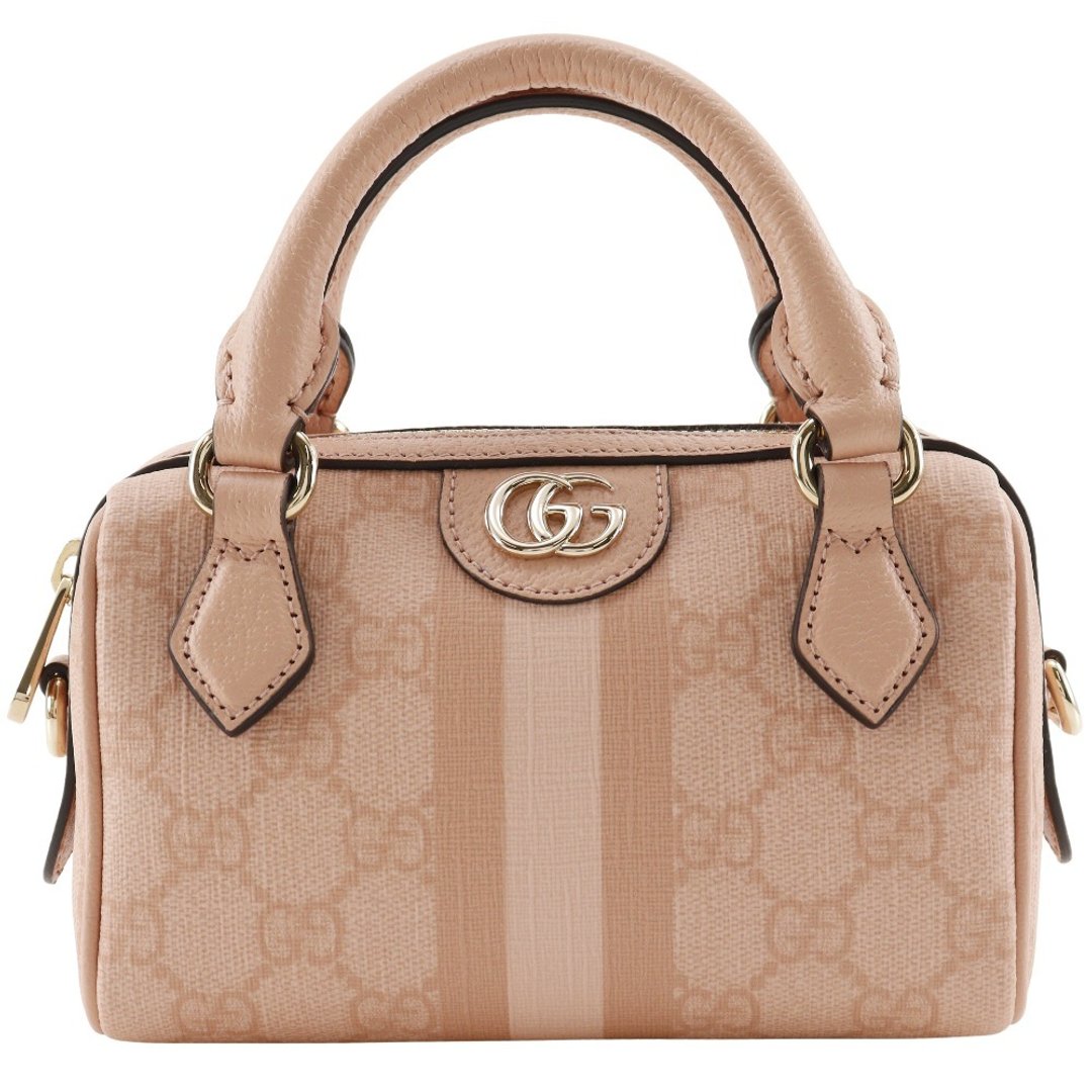 【日本直送】GUCCI 经典款 Ophidia 系列 Super Mini 手提/斜背包 2WAY 侧背包 781490 FAD03 GG Supreme 尘粉色【二手品】 - 手提包/手提袋 - 其他人造纤维 粉红色
