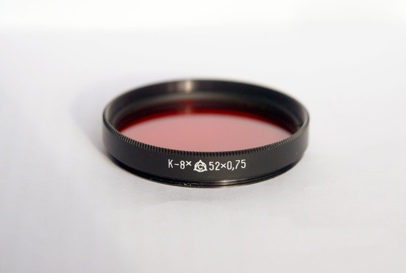 适用于 Helios-44M-4 44M-5 44M-6 的 K-8x 52mm 红色镜头滤镜 52x0.75 52x0,75 USSR LZOS - 相机 - 其他材质 红色