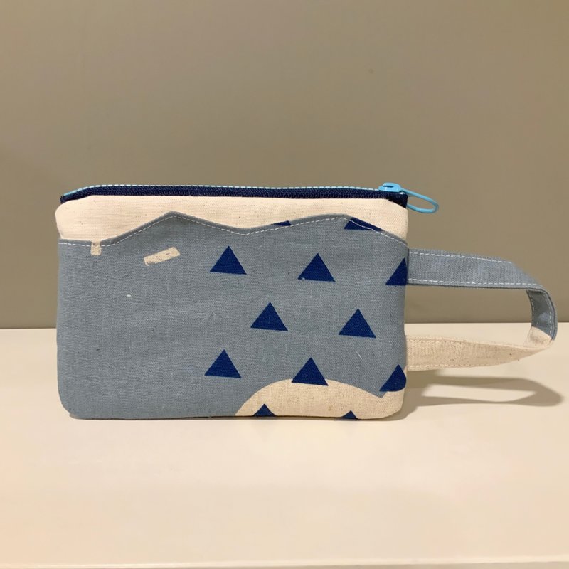 山丘造型小提包—拉链15厘米—铺棉钱包/零钱包/化妆包/收纳包 - 零钱包 - 棉．麻 