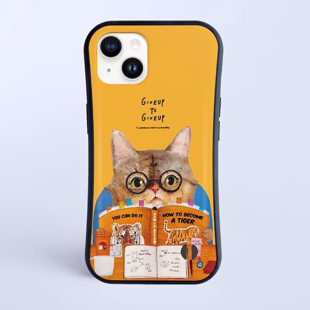 想变成老虎的猫咪 / 耐冲击握把 iPhone 手机壳 - 手机壳/手机套 - 塑料 白色