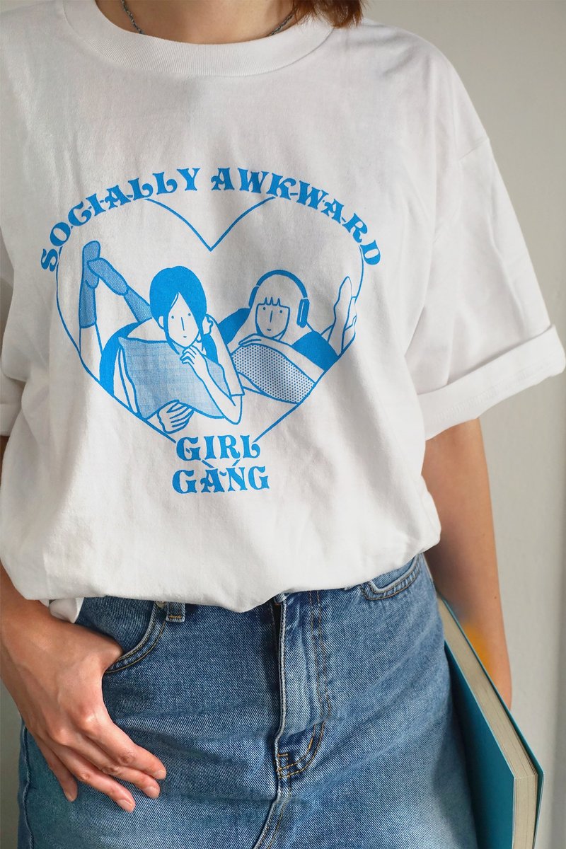 社交笨拙帮 Socially Awkward Girl Gang T-shirt - 女装 T 恤 - 棉．麻 