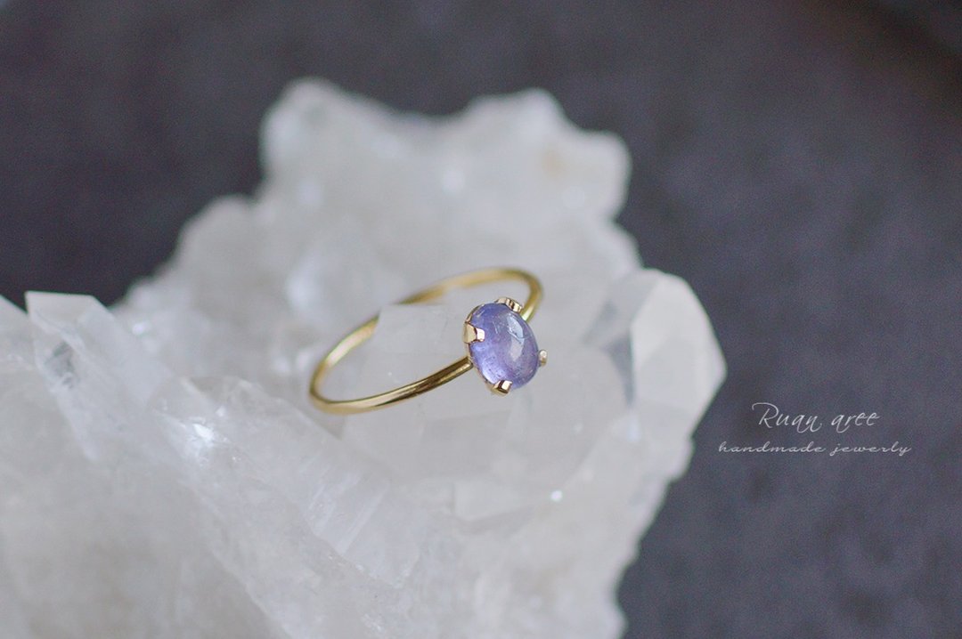 14kgf-Tanzanite Ring No. 9 - 戒指 - 半宝石 蓝色