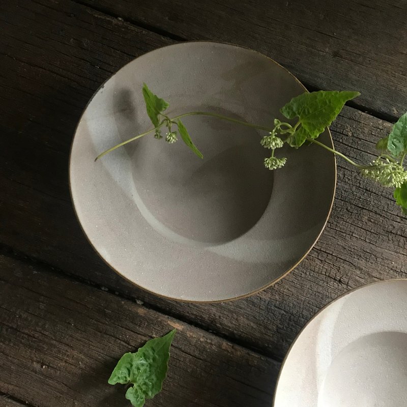 燕麦色深皿_两入组 - 碗 - 陶 卡其色