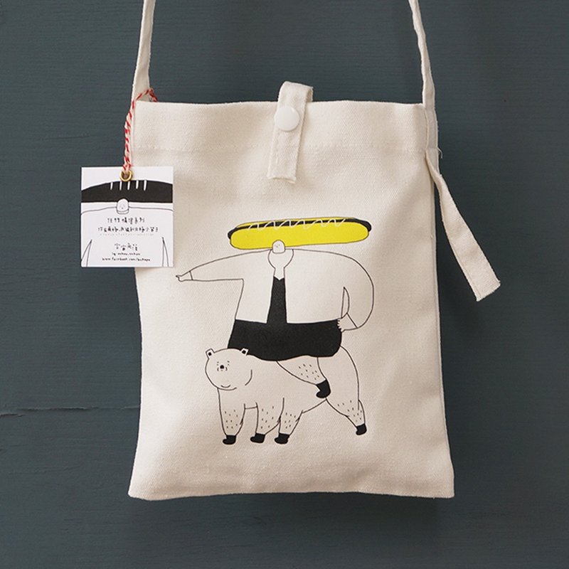 你在南极，我偏到北极小袋 / 斜跨袋 - 侧背包/斜挎包 - 棉．麻 