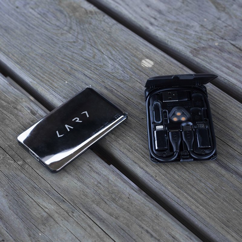 Goody Bag - 都市生存卡(自选)超薄行动电源(白)超值套餐组 - 充电宝/传输线 - 塑料 黑色