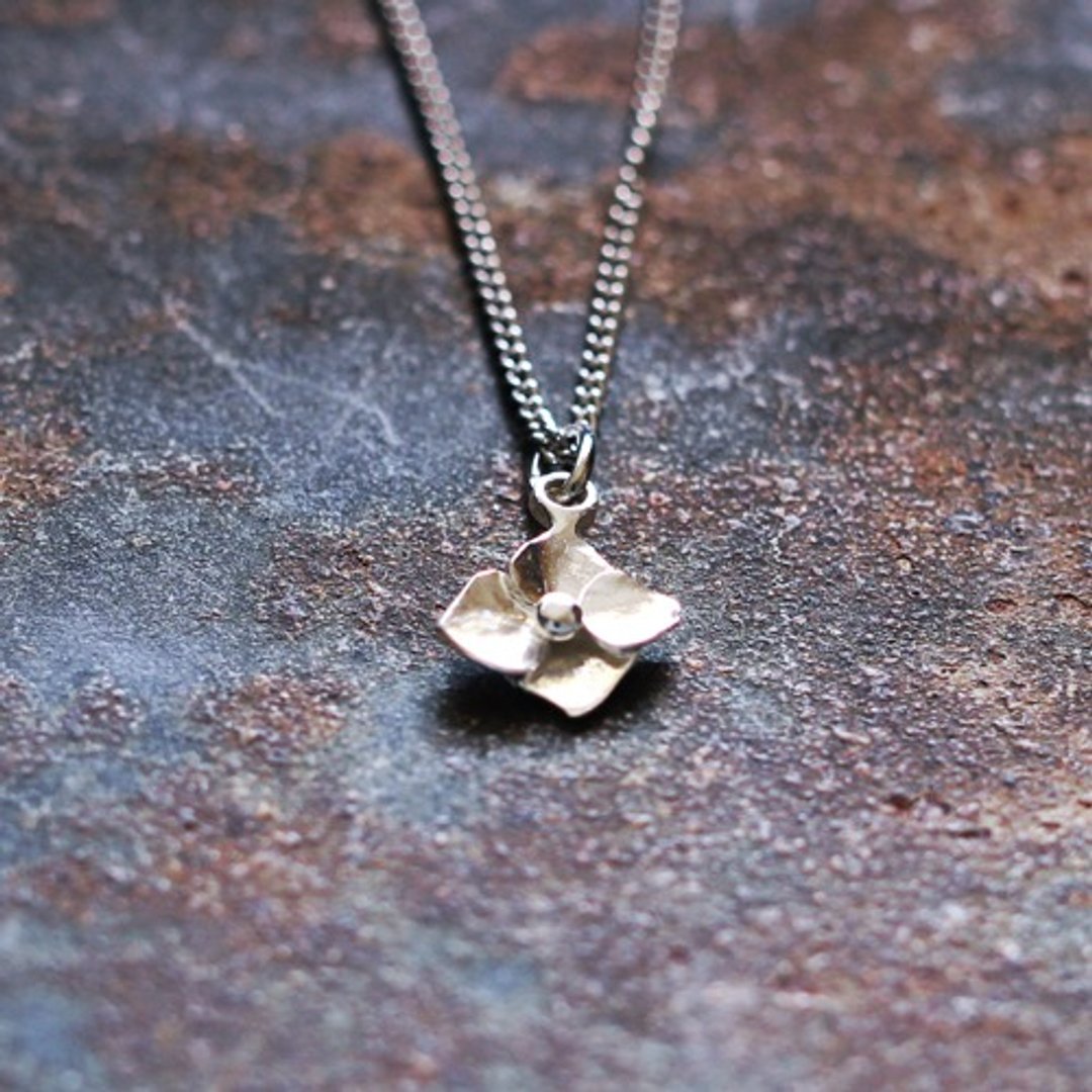 迷你绣球花【Sterling Silver】 | 项链 | N526 - 项链 - 其他金属 金色