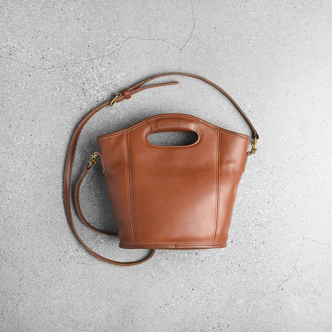 Coach 古董斜肩包 / Vintage 古着 - 侧背包/斜挎包 - 真皮 咖啡色