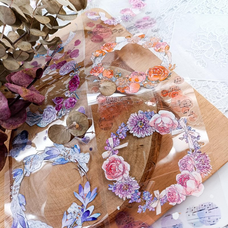 花姿曲 / 裝飾膠帶 - 纸胶带 - 塑料 多色