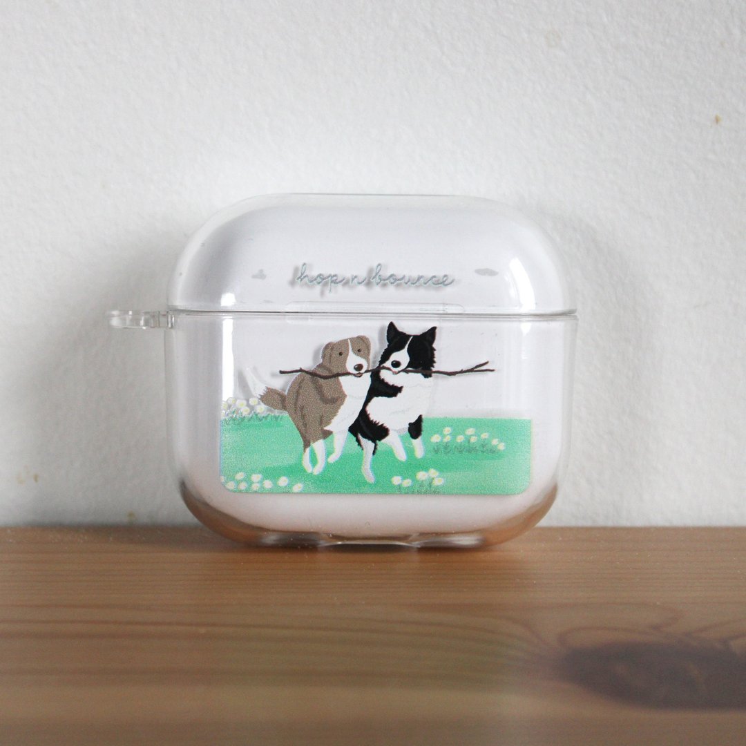 边境牧羊犬 透明 AirPods 保护套(硬壳/软壳可选) - 耳机收纳 - 塑料 透明