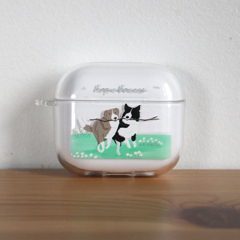 边境牧羊犬 透明 AirPods 保护套(硬壳/软壳可选) - 耳机收纳 - 塑料 透明