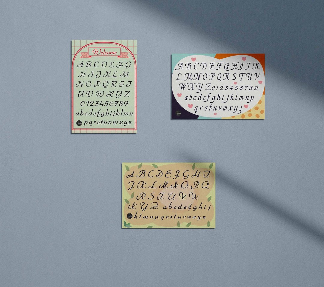 优雅宽字体系列 / 沾水笔宽笔尖 / 手拿永久字帖套组 / 挂画 - 插画/绘画/写字 - 纸 