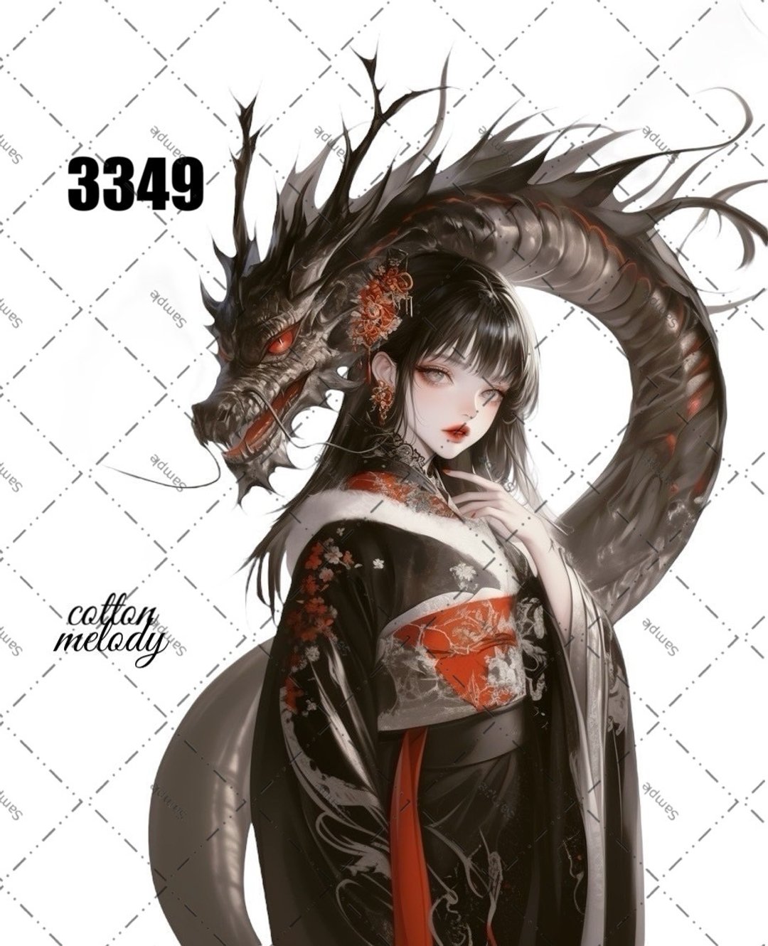 original sticker no.3349 人物贴纸 原创贴纸 原创人物贴纸 装饰贴纸 cotton melody - 贴纸 - 纸 