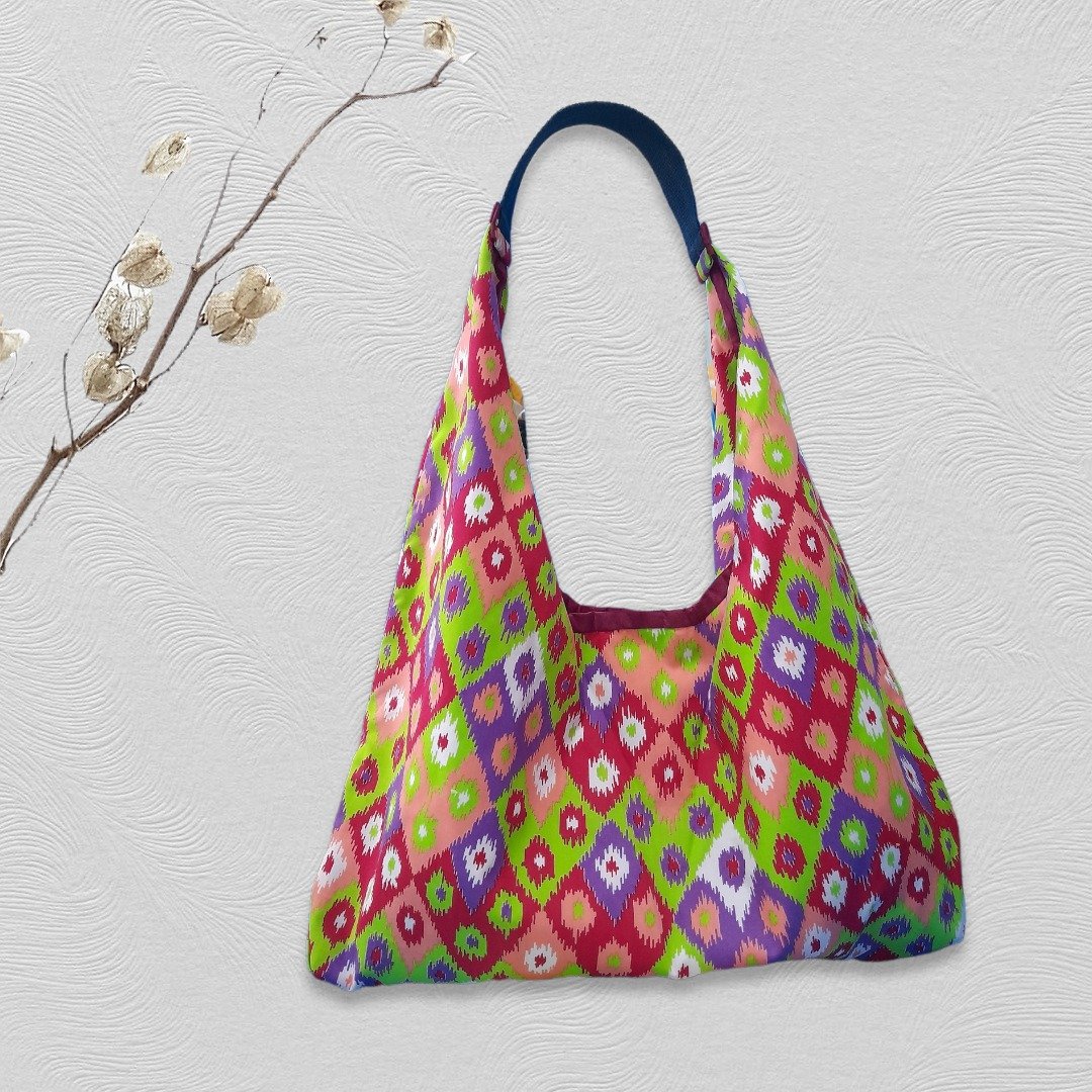ฺBoho bag, Khomapatsr fabric ,Khomapastr Ladies handbag Thai pattern, Tote bag, - 手提包/手提袋 - 棉 绿色