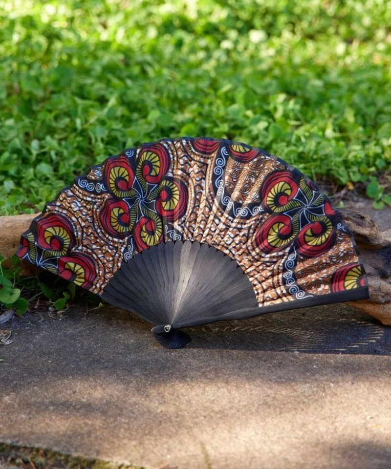 【热门预购】非洲风情彩布凉感手持折扇(10色) JXCP5101 - 扇子 - 其他材质 