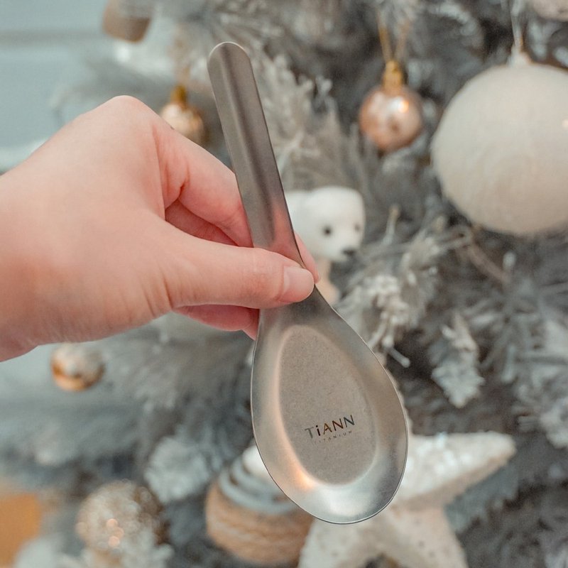 纯钛台式汤匙 2入组  (温润匙缘/ 无金属异味) - 餐刀/叉/匙组合 - 其他金属 银色