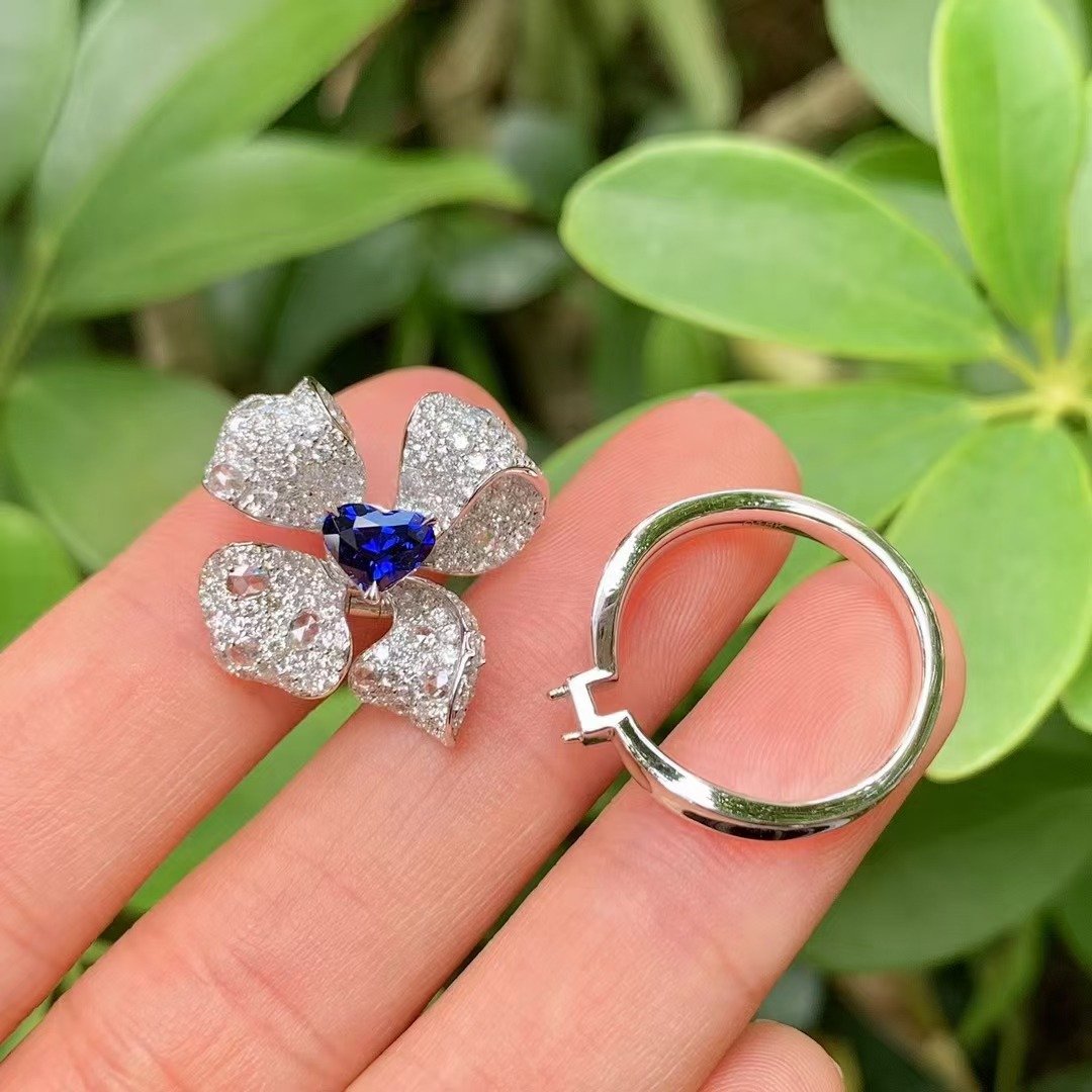 台北奥斯珠宝 1.03ct 无烧皇家蓝 蓝宝石双用款 - 戒指 - 宝石 