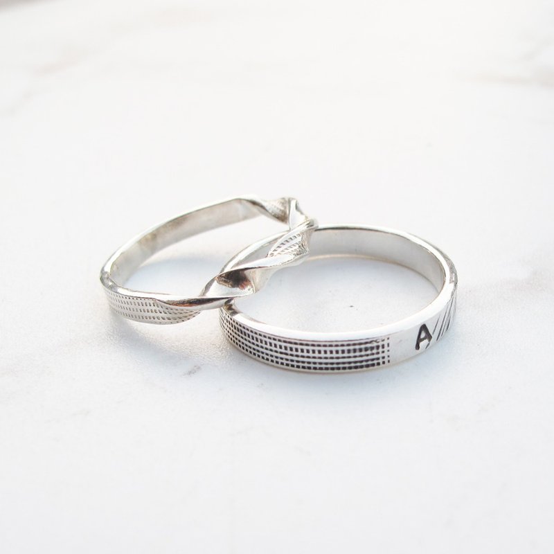 DIY手工银饰教学卷 | 文化币可 |菱格 扭转纯银情侣对戒 | 大员囡 - 金工/饰品 - 纯银 