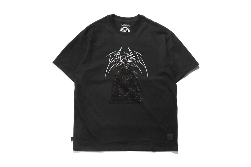 VANDAL AI画的图-Ultra Baphomet短T - 男装上衣/T 恤 - 棉．麻 黑色