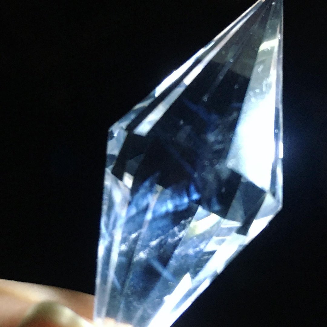 【Lost and find】Sale 天然 蓝针 白水晶 灵石 颈链 - 项链 - 宝石 蓝色
