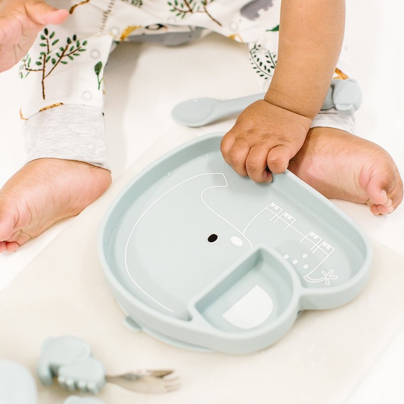 Loulou Lollipop 动物造型 防滑硅胶餐盘 - 儿童餐具/餐盘 - 硅胶 多色