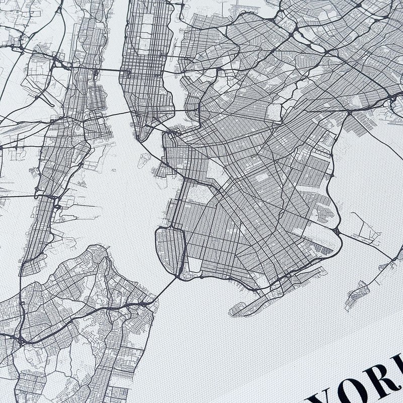 【样画】纽约城市地图III －地图挂画/城市挂画/纽约/美国/办公室 - 海报/装饰画/版画 - 棉．麻 多色