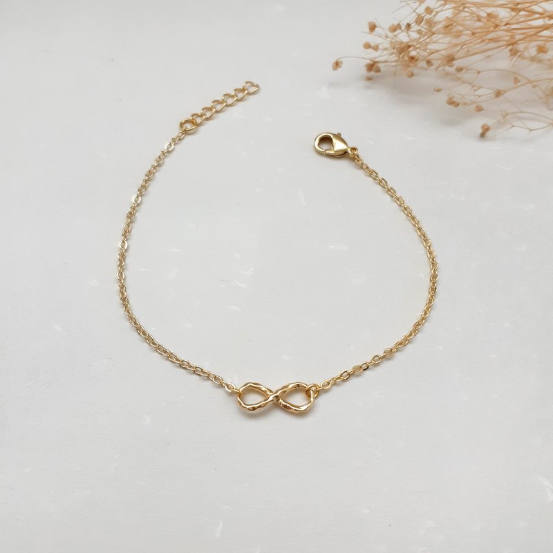 铜镀18K金 无限符号 细链手环 手链 - 手链/手环 - 其他金属 金色