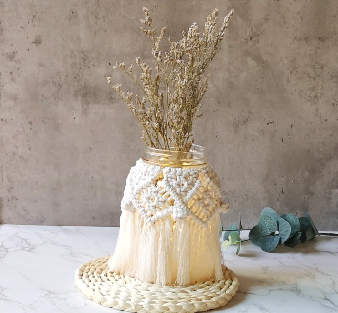 花器编织小品【 Macrame  vase wrap】 - 摆饰 - 棉．麻 