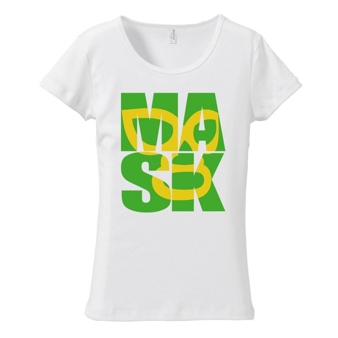 [Women's T-shirt] MASK2 - 女装 T 恤 - 棉．麻 白色