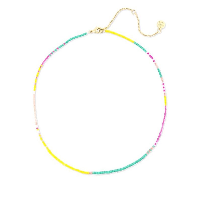 Pura Vida 美国手工 NOVA SEED BEAD 金色新星彩珠颈链 - 项链 - 防水材质 多色