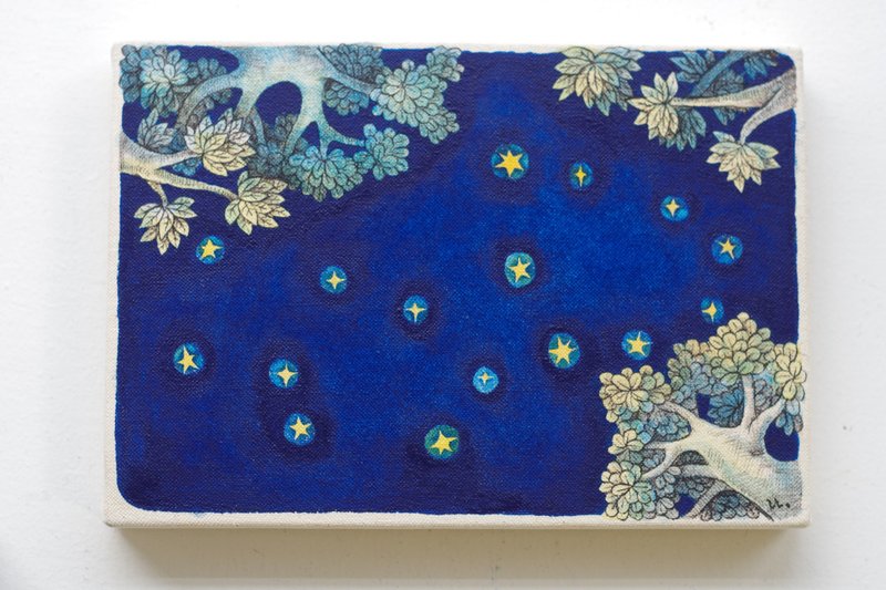 乙女座　原画　水彩 - 海报/装饰画/版画 - 棉．麻 蓝色