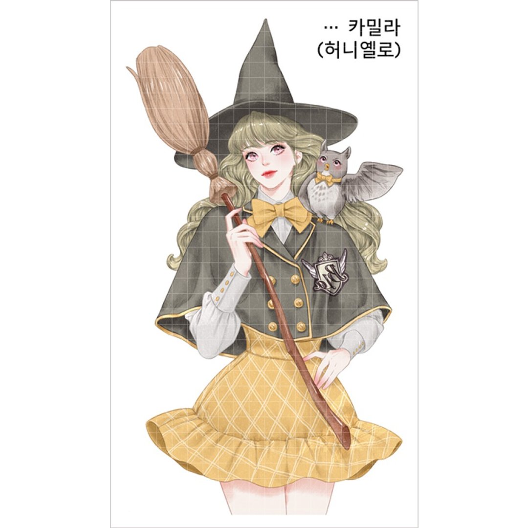 Camilla (3色) 女孩贴纸 (honne market) blackraccoon - 贴纸 - 纸 多色