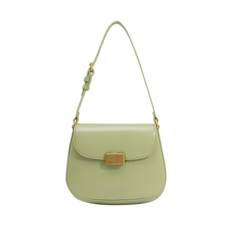 ZENDAR 限量1折  顶级小牛皮肩背包马鞍包 浅绿色 全新专柜展示品 - 侧背包/斜挎包 - 真皮 绿色