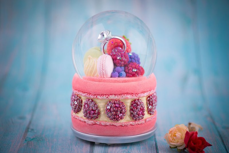 盛夏甜蜜之约 水晶球音乐铃 求婚道具 结婚礼物 情人节礼物 - 摆饰 - 玻璃 