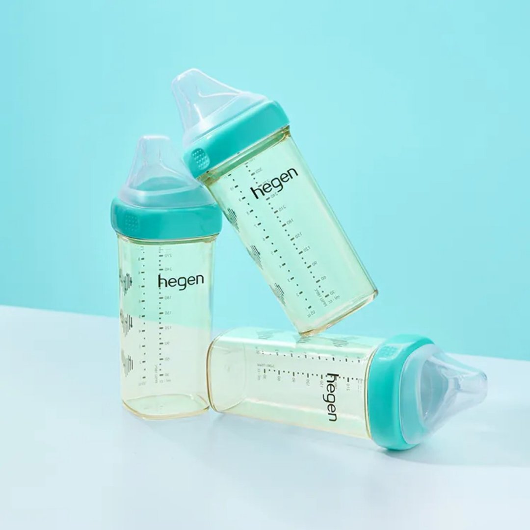 【hegen】 x Selina 联名款PPSU多功能宽口奶瓶330ml 诞蓝 - 奶瓶/奶嘴 - 硅胶 