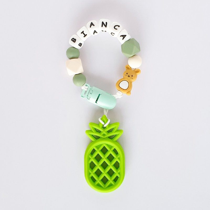 定制化 27厘米 BIANCA 兔子 亮绿色凤梨固齿器 - 玩具/玩偶 - 其他材质 绿色