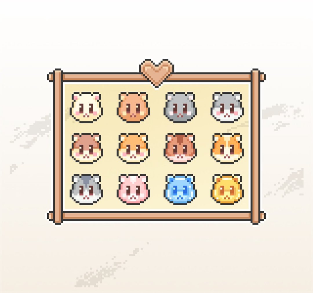 Twitch 订阅者徽章 小奇点徽章 怀旧像素风 仓鼠 天竺鼠 - Logo 设计/图案设计 - 其他材质 