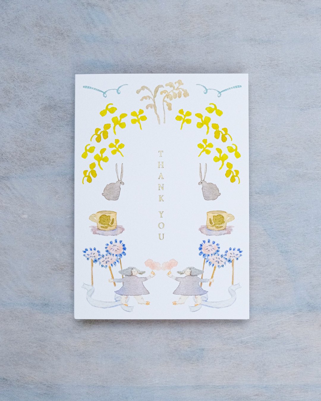 心意卡 - 棉花糖 | 感谢卡 | 水彩女孩插画 | dodolulu - 卡片/明信片 - 纸 白色