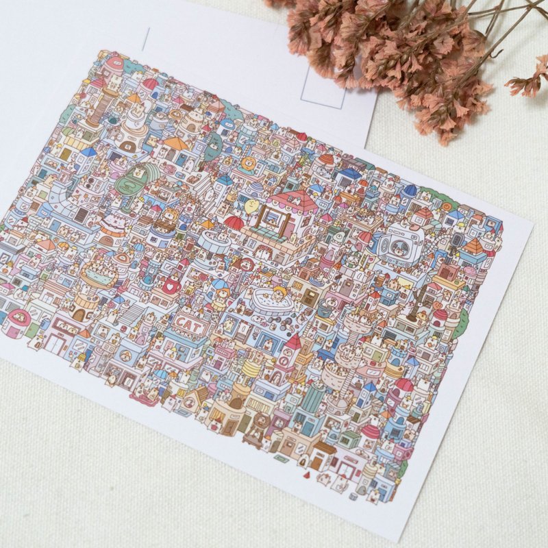 Cat Doodle 明信片 - 卡片/明信片 - 纸 多色